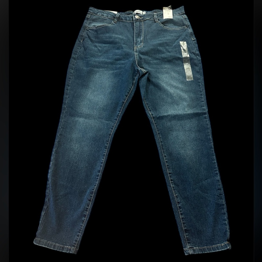 Rue21 High Rise Blue Jeans with Cropped Fit Ultimate Stretch 16R - Picture 2 of 12
